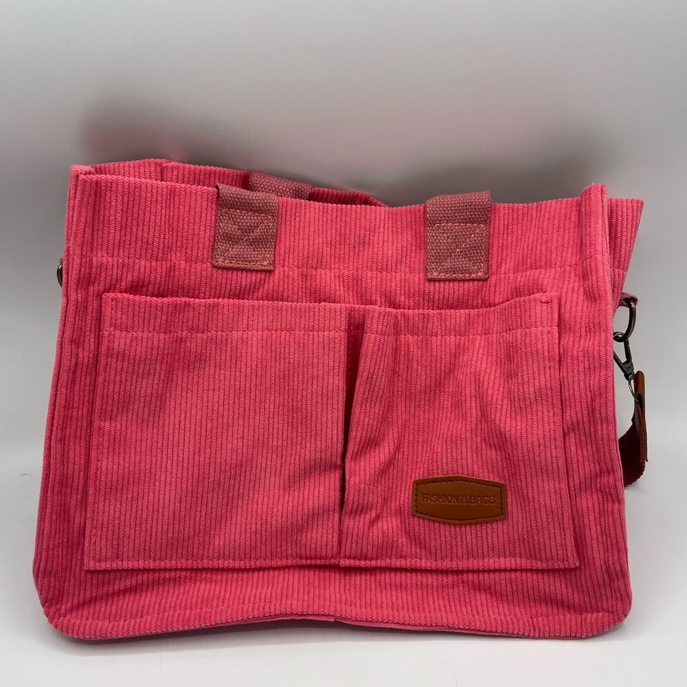 Pink Corduroy Tote